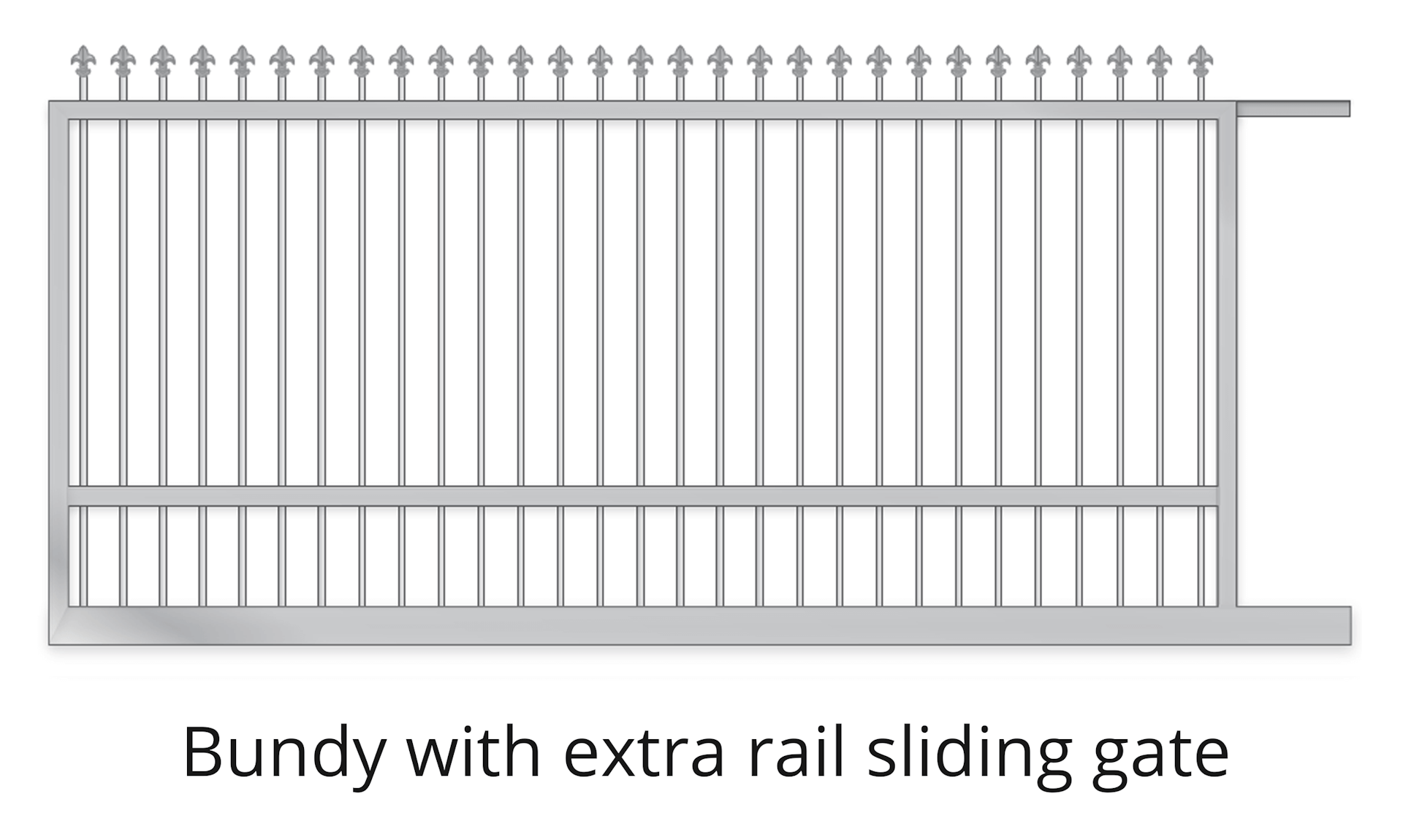 Standard Gate - Style BUNDY W EXTRA RAIL SLIDING Gate