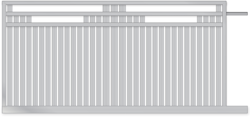 Standard Gate - Style Colonial Vertial Slats Sliding Gate