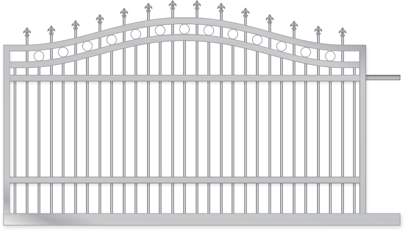 Standard Gate - Style Curved top prosperpine sliding Gate