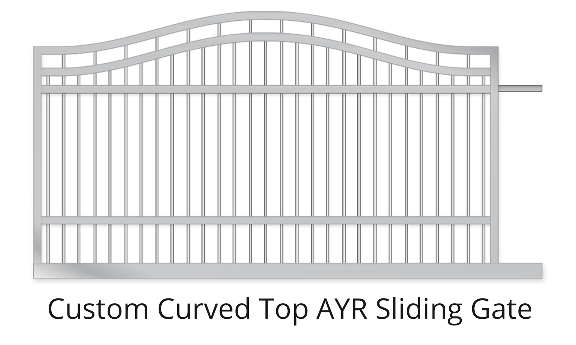 Custom curved top AYR sliding gate
