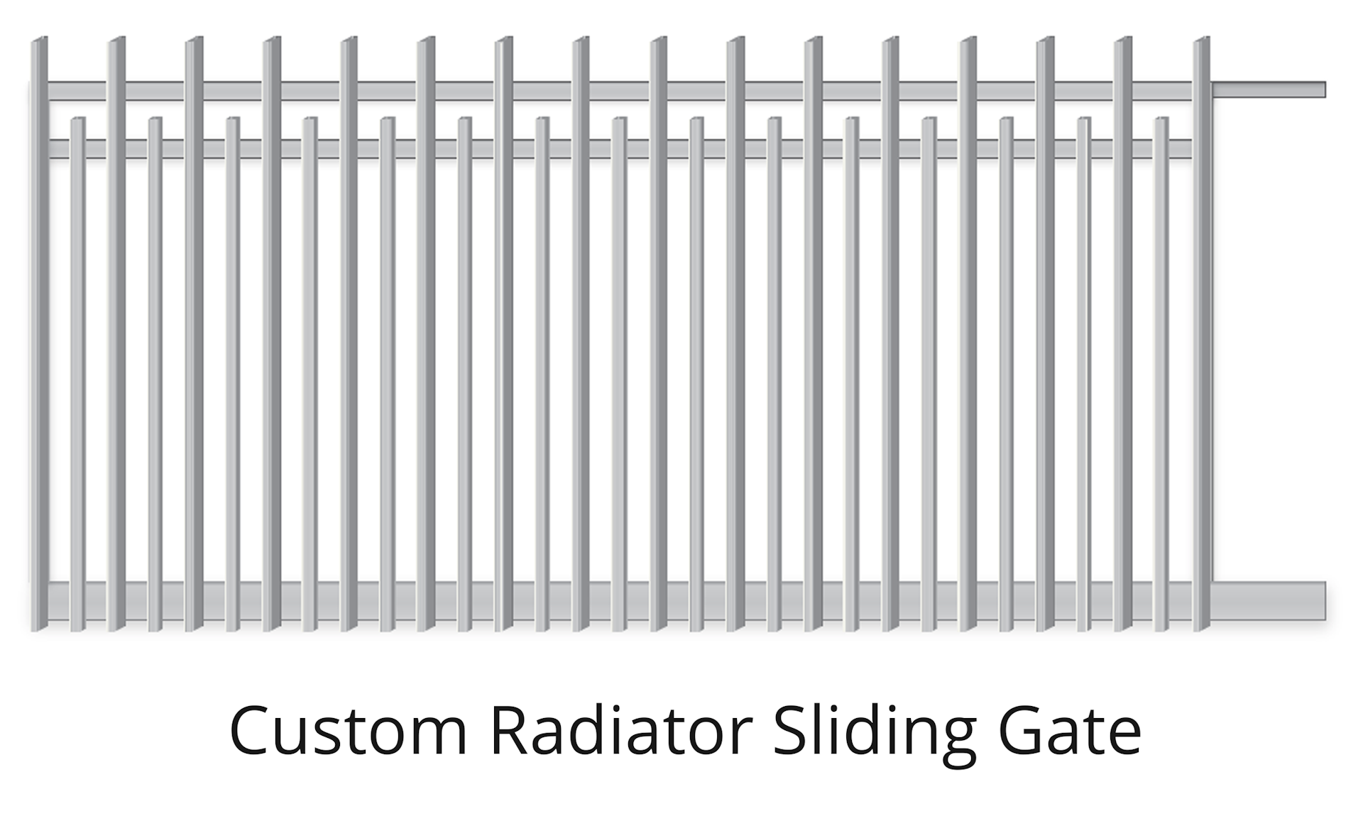 Custom radiator sliding gate