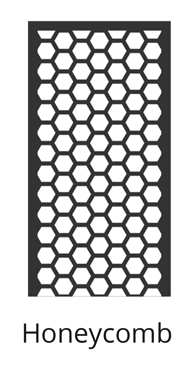Lazer Cut Gate Design - Style Honeycomb