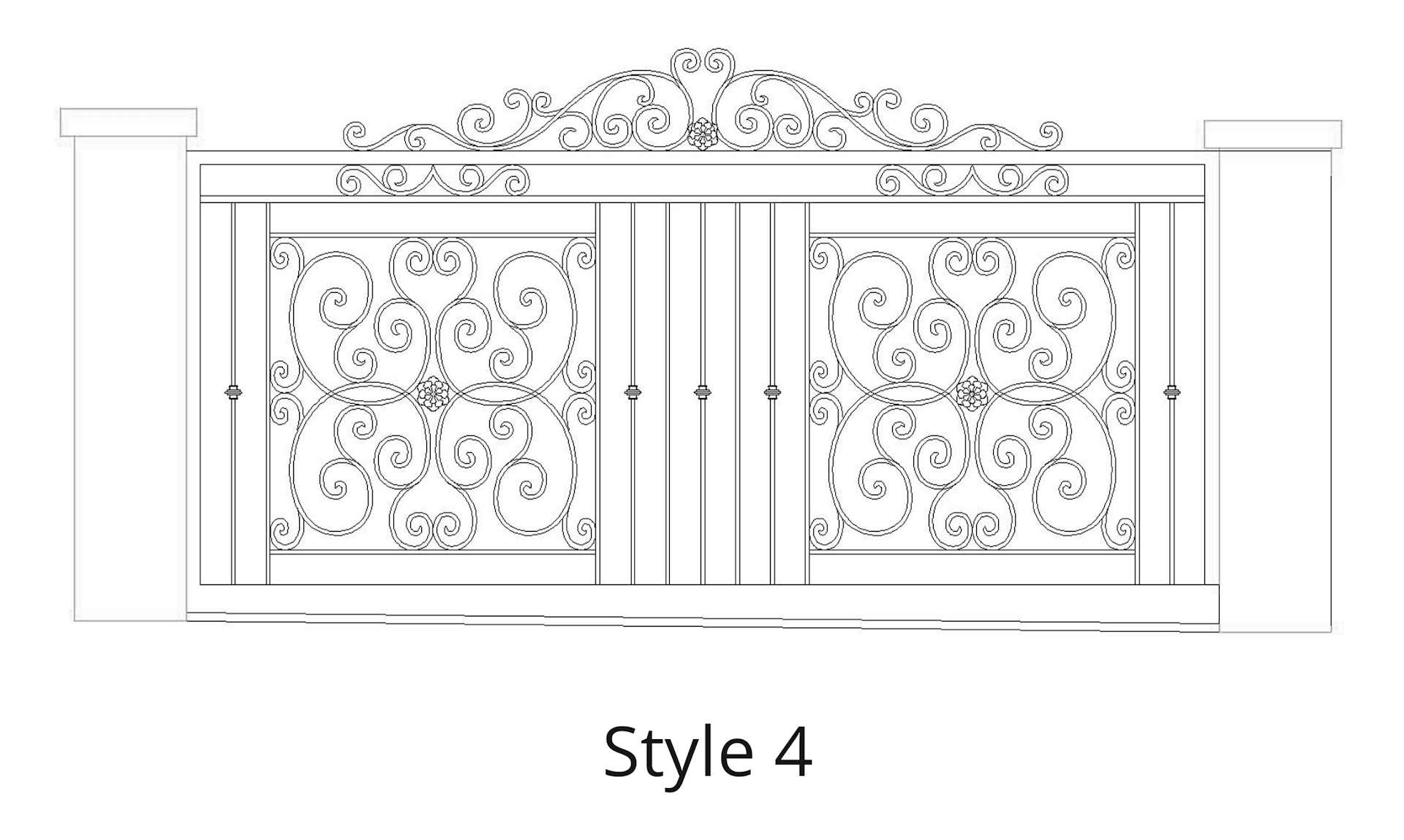 Luxury Wrought Iron Gates - Style S4 Gate
