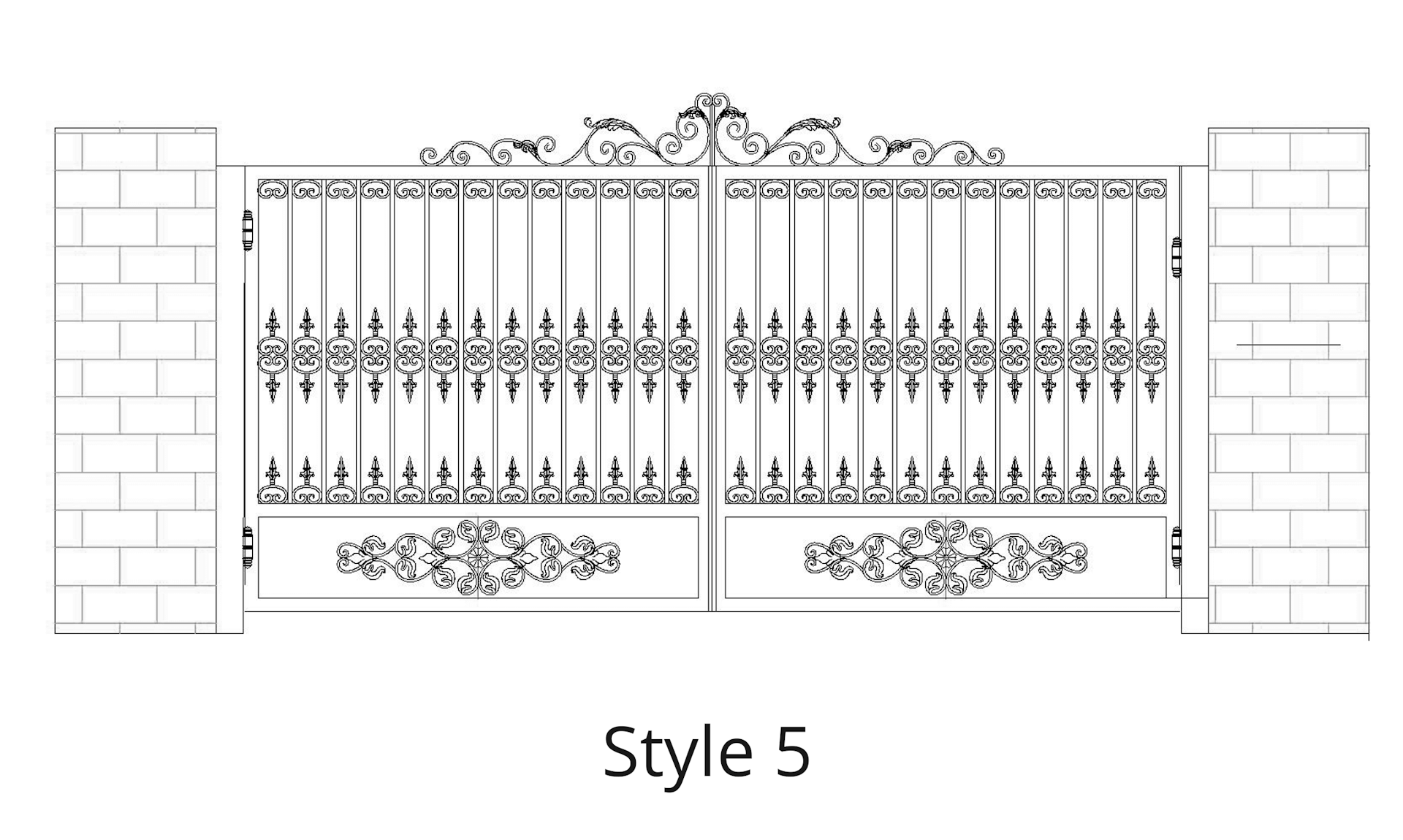 Luxury Wrought Iron Gates - Style S5 Gate
