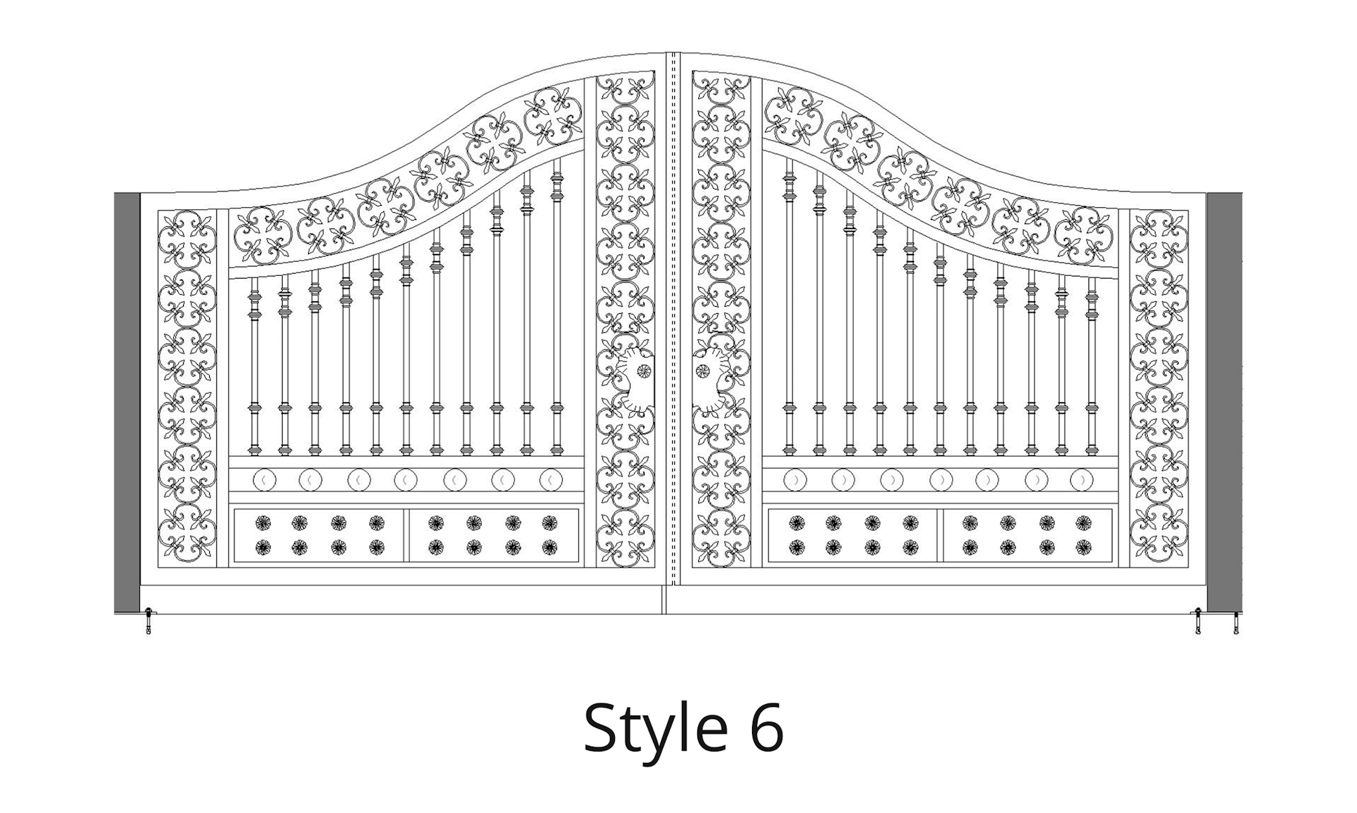 Luxury Wrought Iron Gates - Style S6 Gate