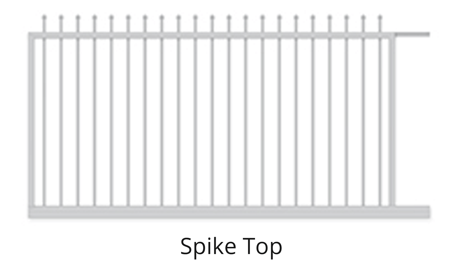 Spike top sliding gate