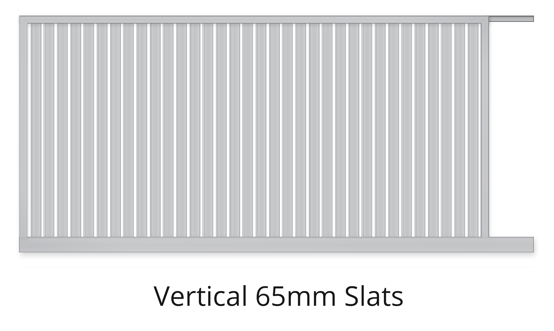 Vertical 65mm slats sliding gate