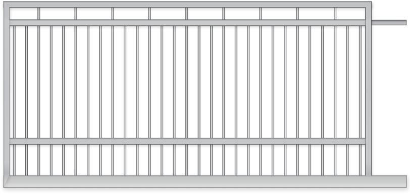 Standard Gate - Style cooktown with extra rail sliding Gate