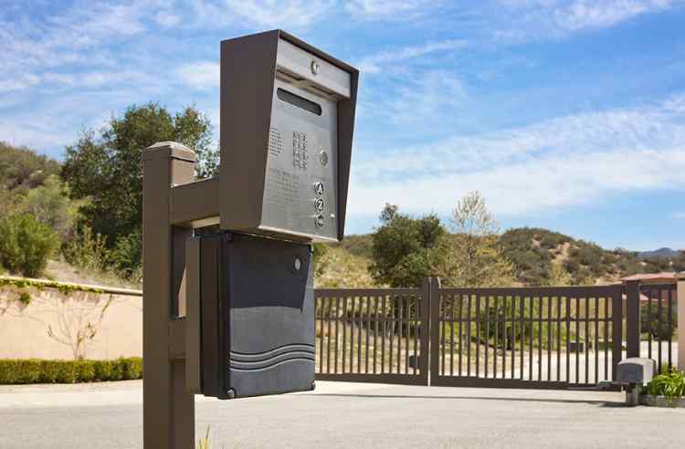 An access control system at a commercial building.