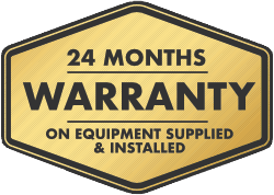 24 months warranty on equipment supplied and installed