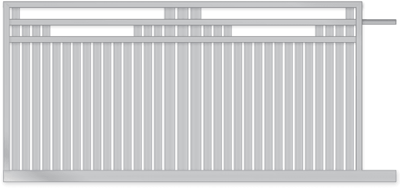 Colonial vertical slats sliding gate