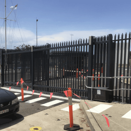 Undisclosed Military Base Security gate installation project photo.