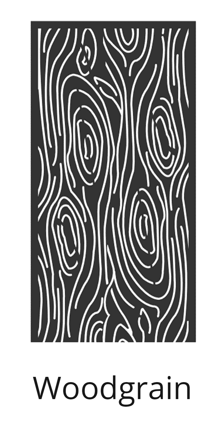 Lazer Cut Gate Design - Style Woodgrain