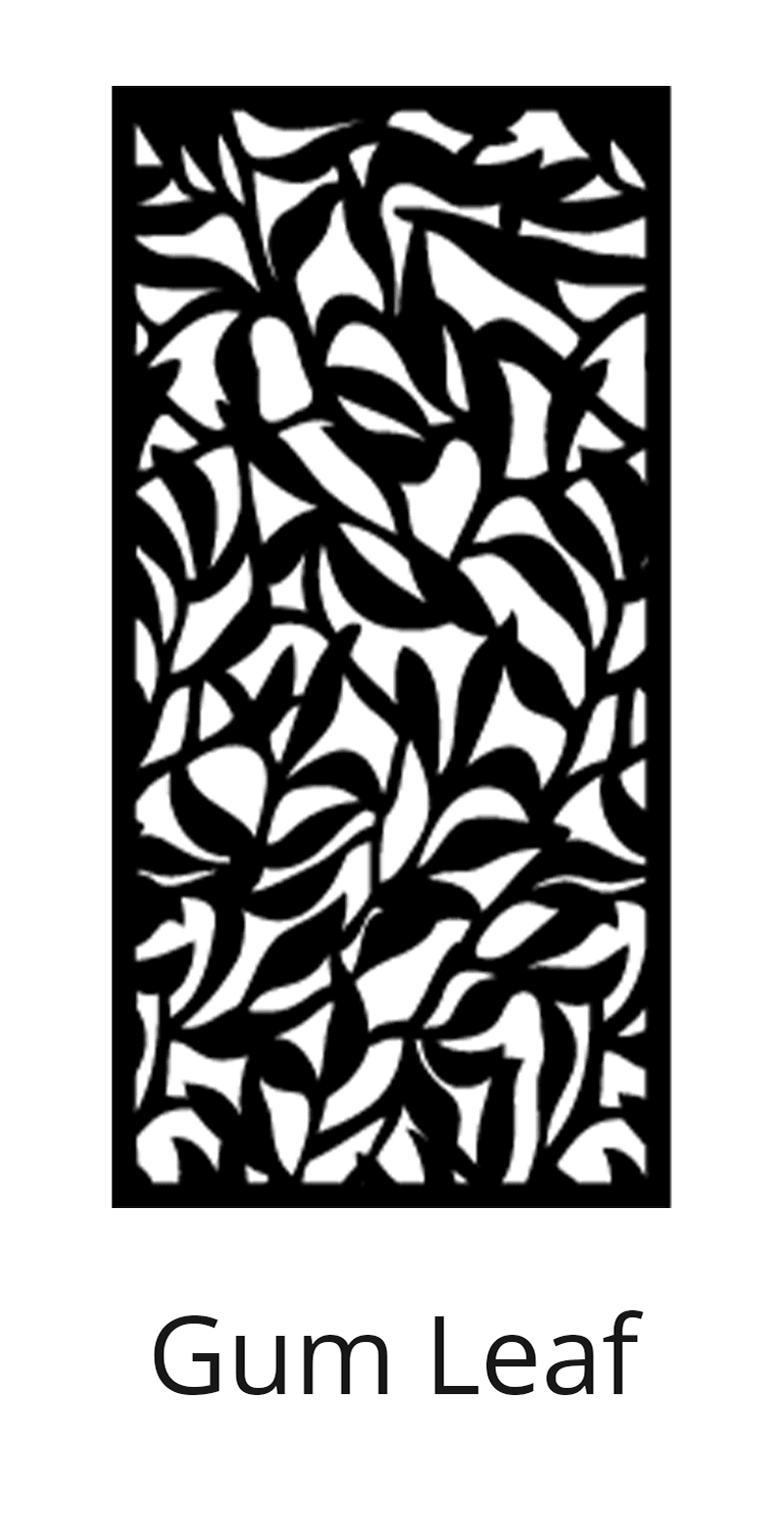 Lazer Cut Gate Design - Style Gum Leaf