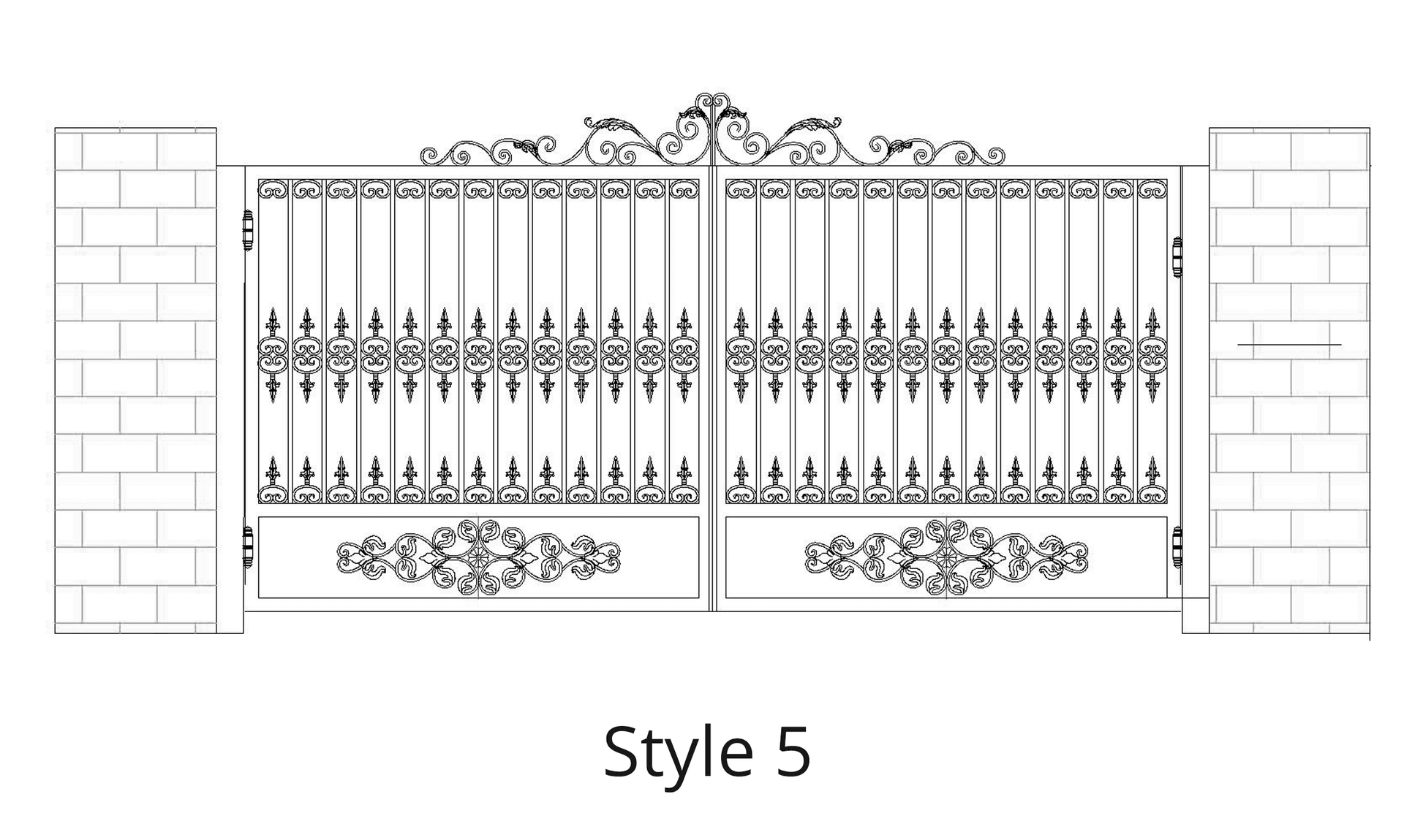 Luxury Wrought Iron Gates - Style S5 Gate