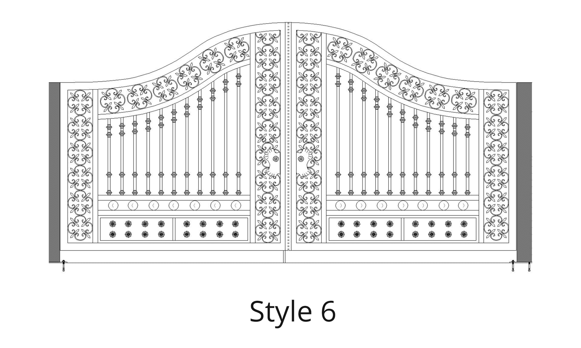 Luxury Wrought Iron Gates - Style S6