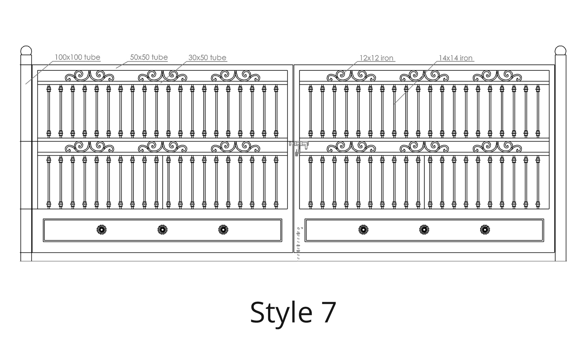 Luxury Wrought Iron Gates - Style S7 Gate