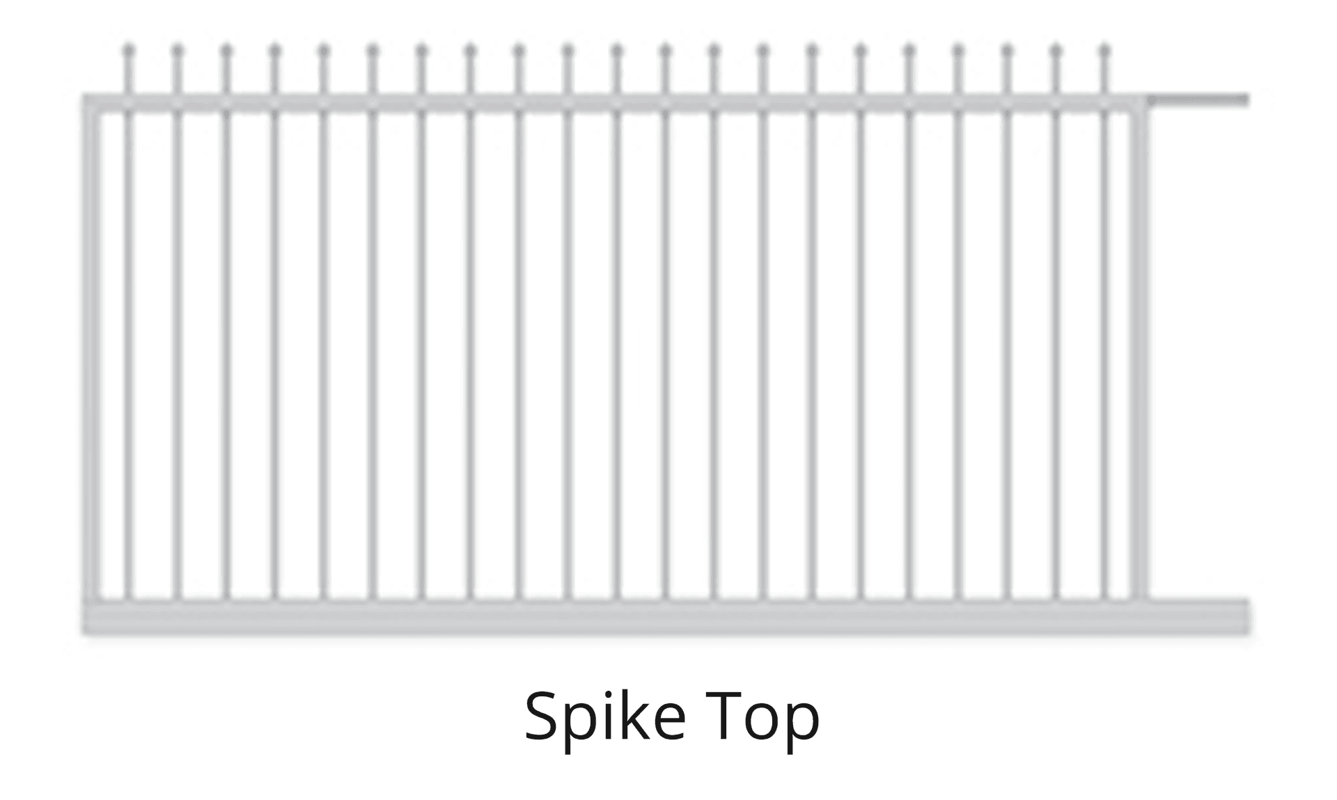 Spike top sliding gate