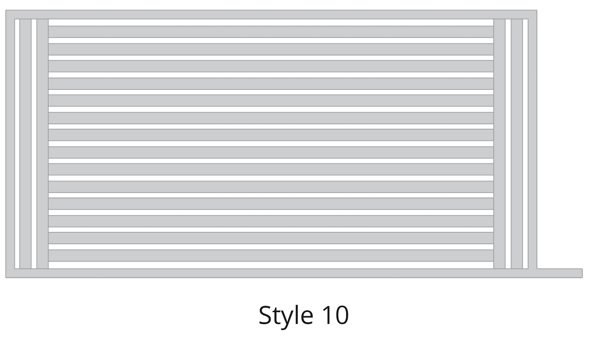 Modern Contemporary Sliding Gates - Style 10