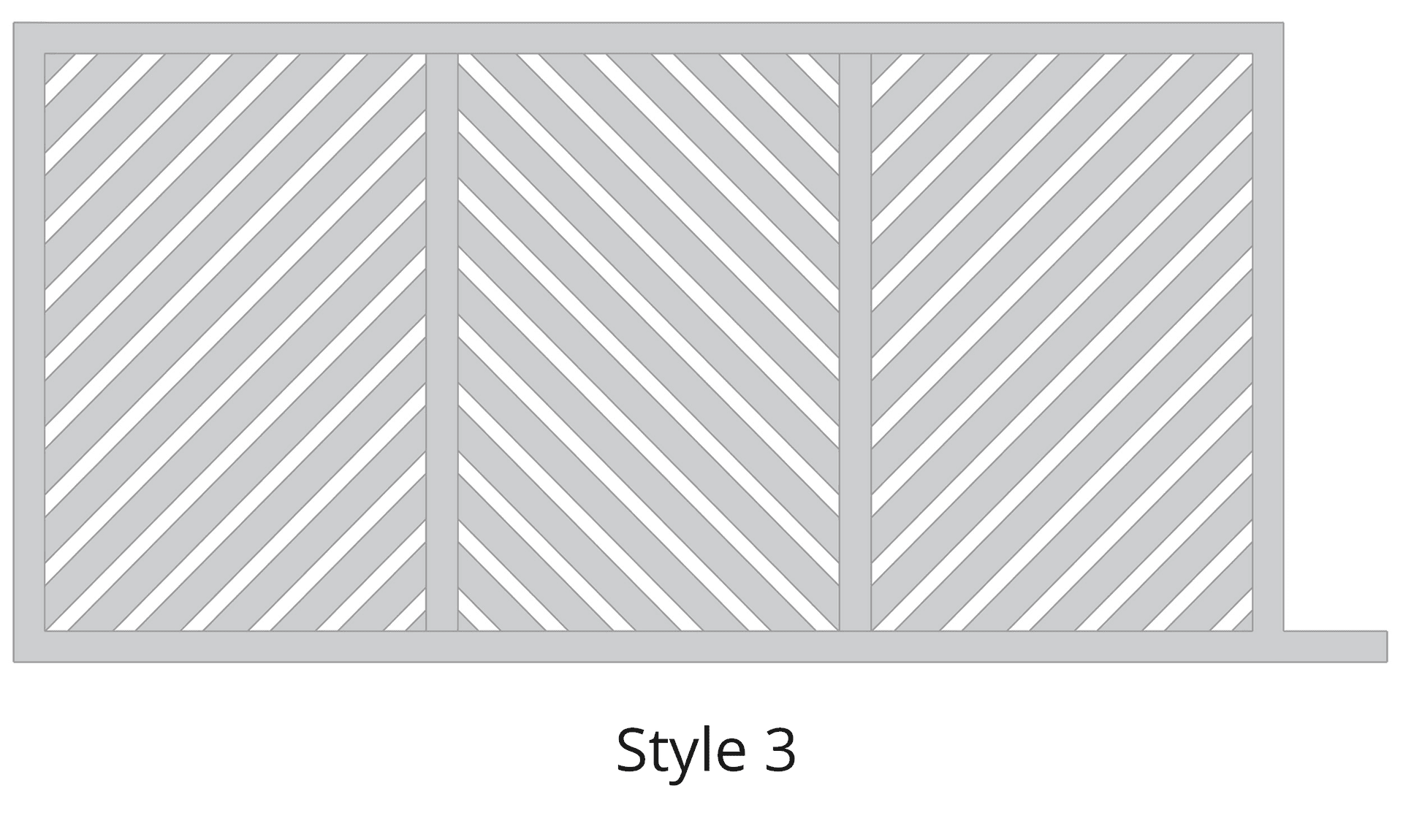 Modern Contemporary Sliding Gates - Style 3