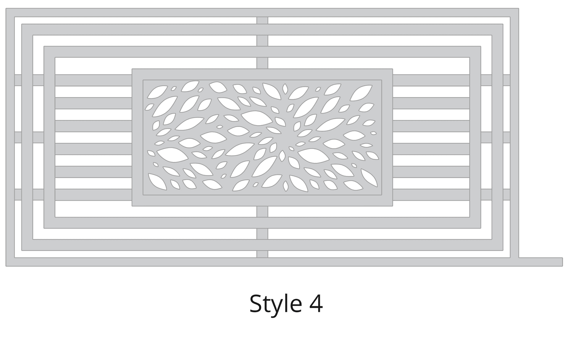 Modern Contemporary Sliding Gates - Style 4