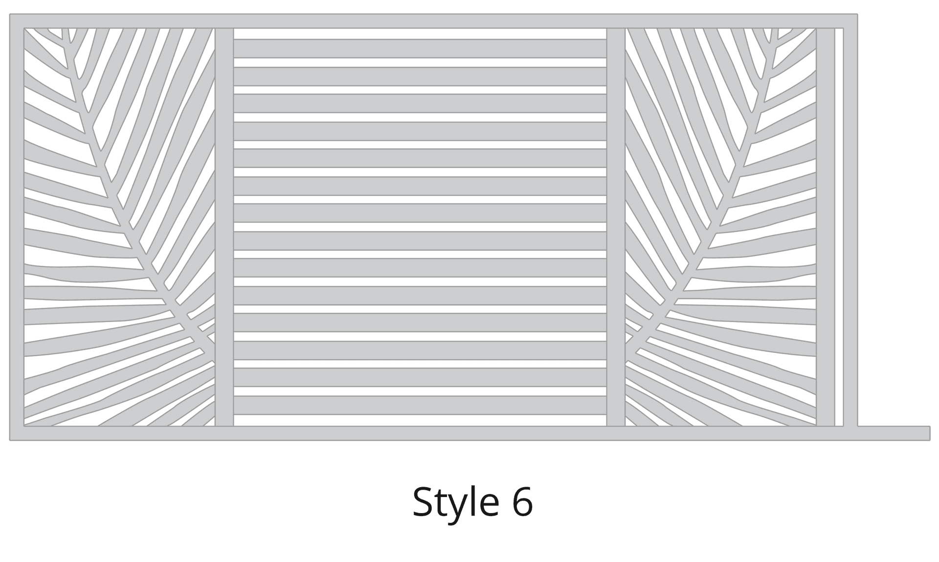 Modern Contemporary Sliding Gates - Style 6