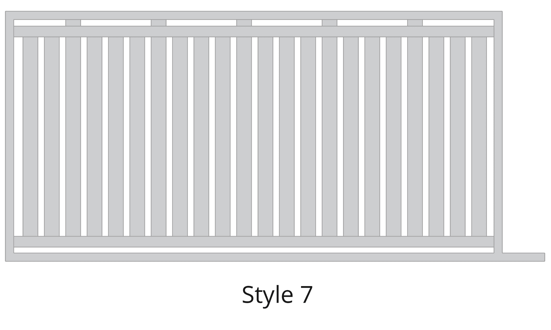 Modern Contemporary Sliding Gates - Style 7