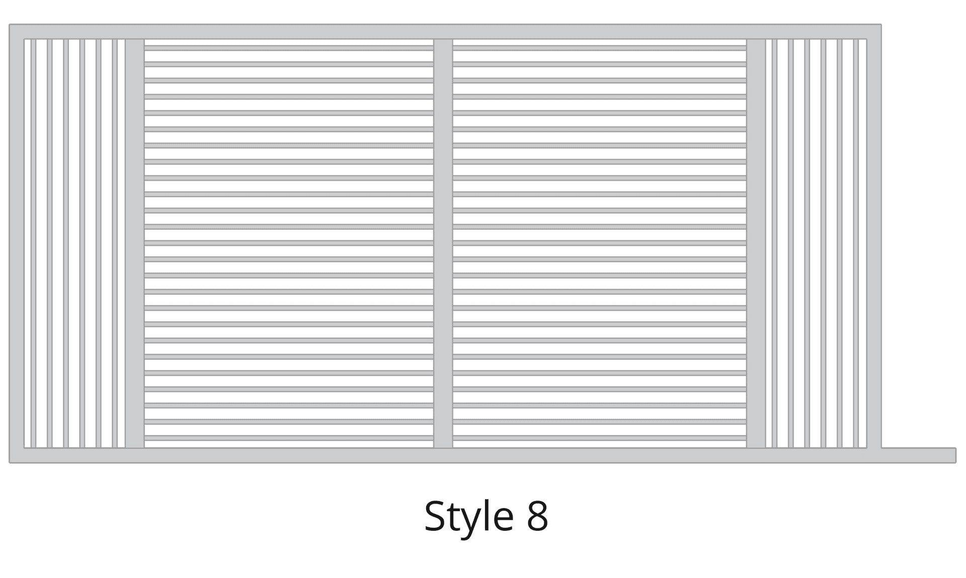 Modern Contemporary Sliding Gates - Style 8