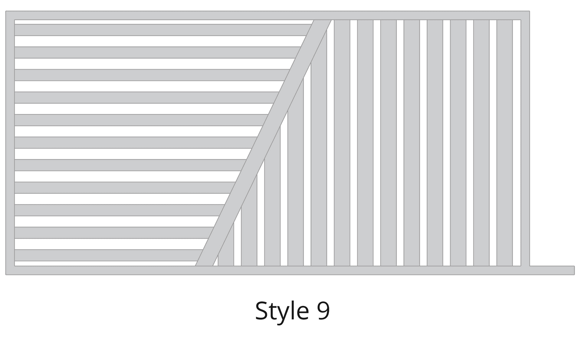 Modern Contemporary Sliding Gates - Style 9